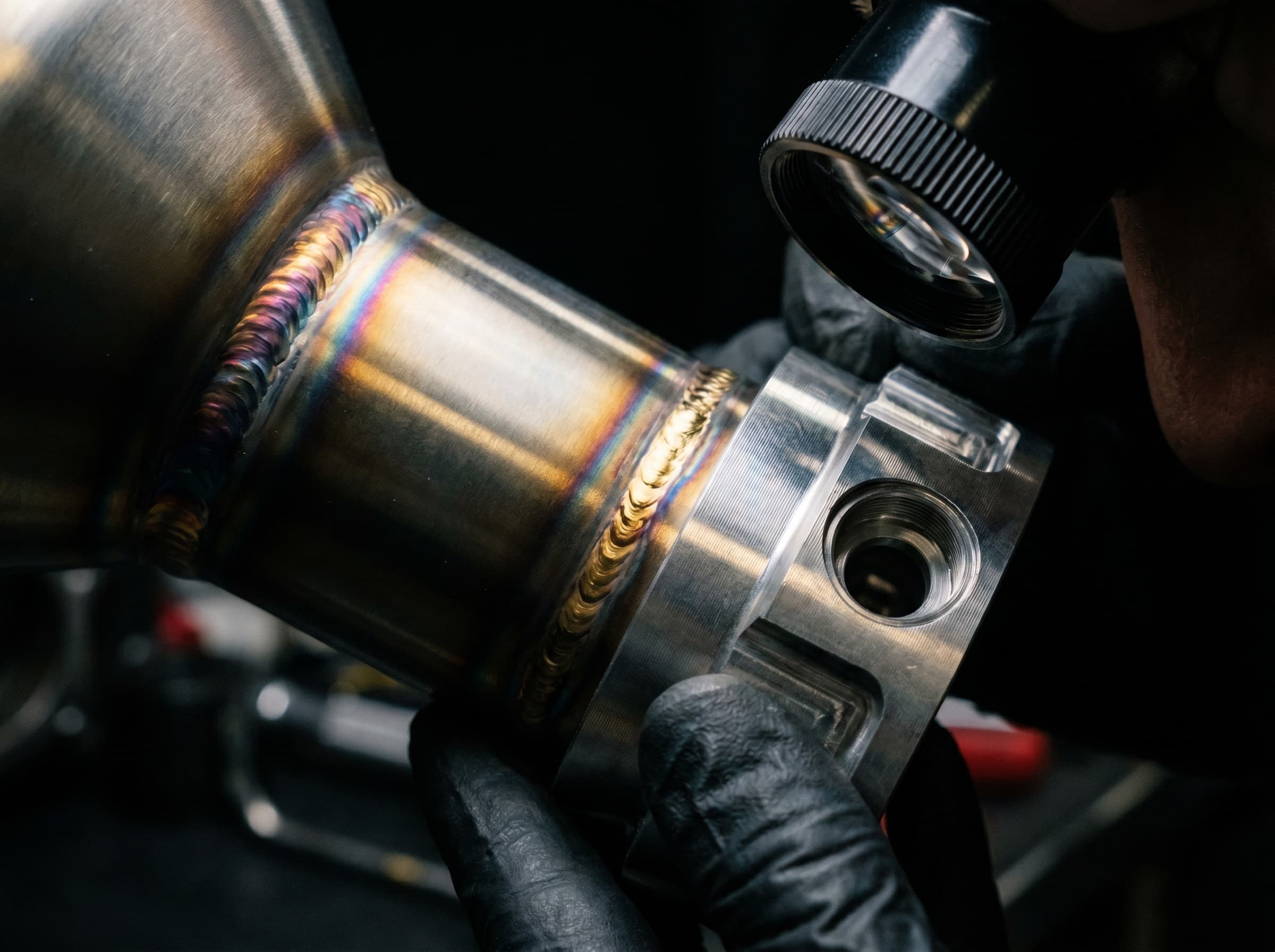 Titanium exhaust system at Sherzad Haus