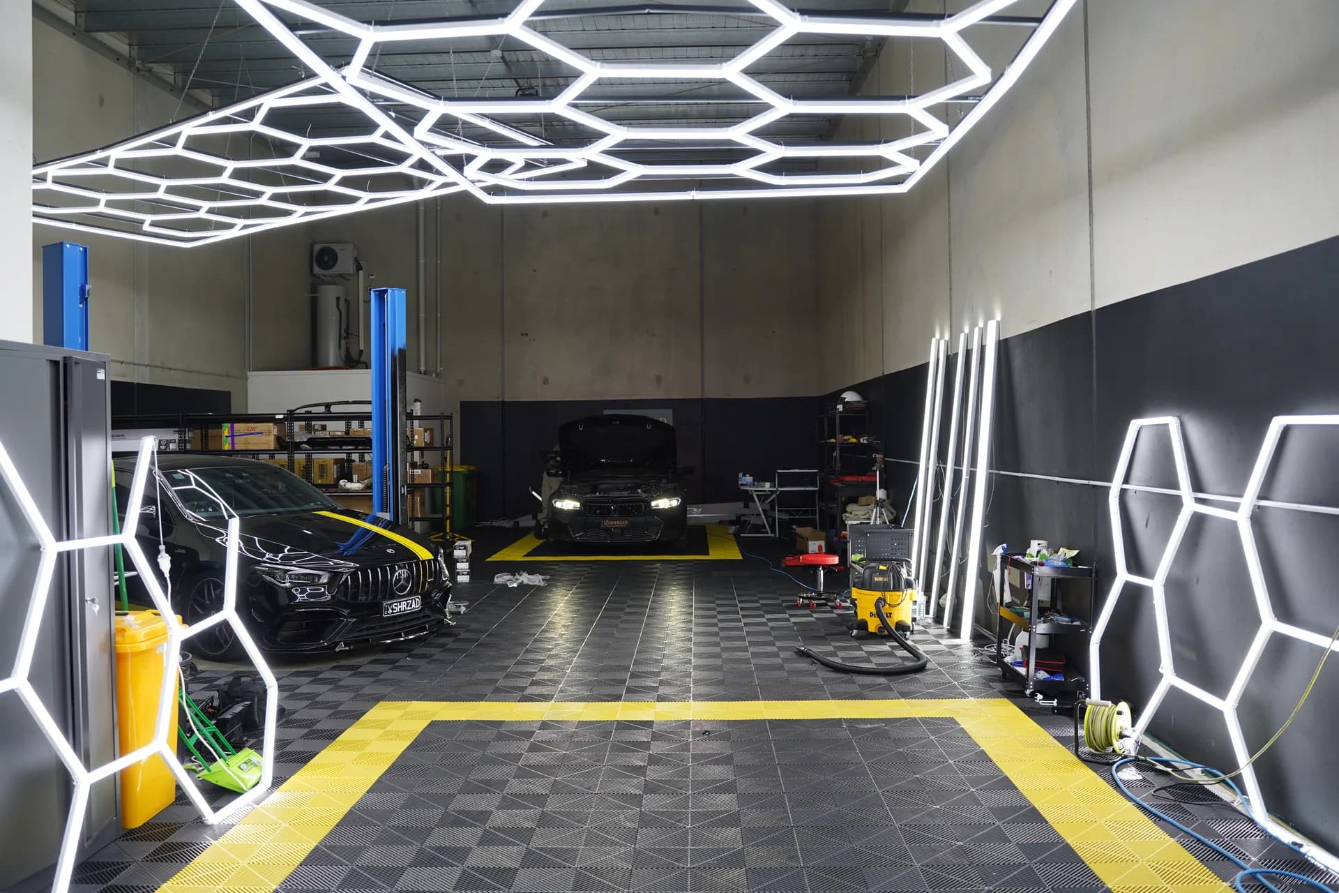 Custom interior LED control at Sherzad Haus workshop